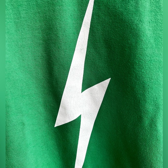 Aviator Nation Bolt Crew Sweatshirt - Kelly Green/White (Unisex S) - Picture 3 of 13